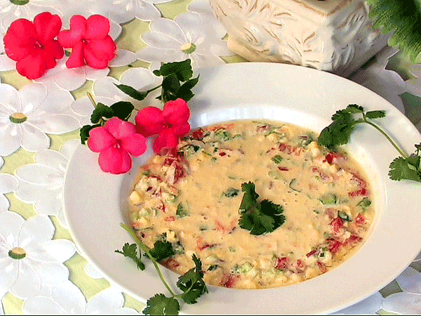 « Cuisine crue » avec Nimisha Raja: potage cru au maïs.