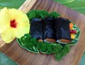 Jambon végétalien musubi hawaïen : un mets favori des insulaires (en anglais)
