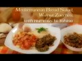 Mediterranean Bread Salad, Walnut Zucchini, with Hummus bi Tahina (In Spanish)